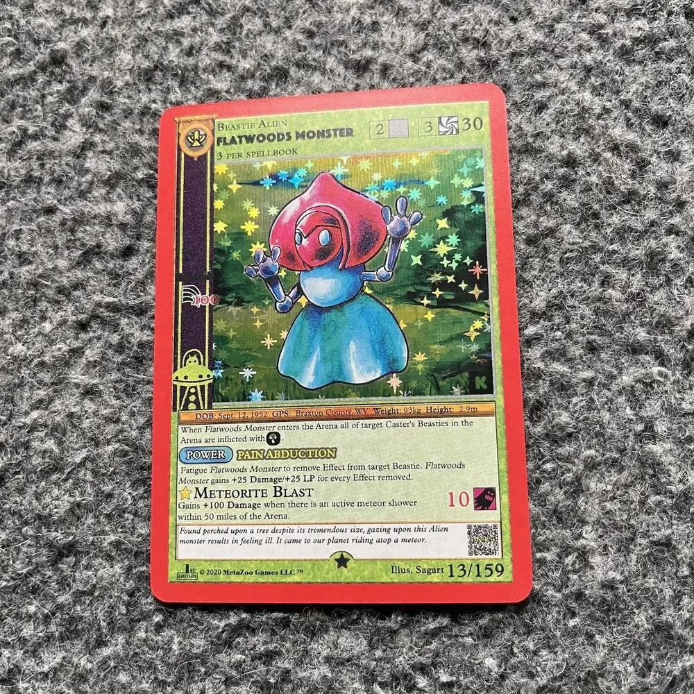 Metazoo Kickstarter Flatwoods Monster Full Holo Cryptid Nation 1st Edition